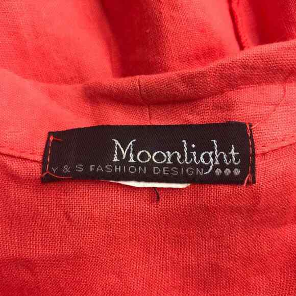 Moonlight Y&S Fashion Vest Womens S Coral Pockets Single Button Langenlook Artsy - Picture 3 of 9